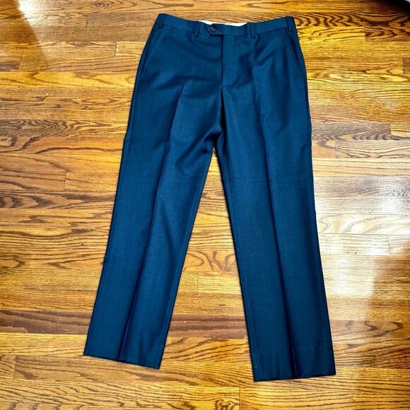 Santorelli ROMEO Flat Front Dress Pants. Blue. Size 36. - Picture 11 of 11